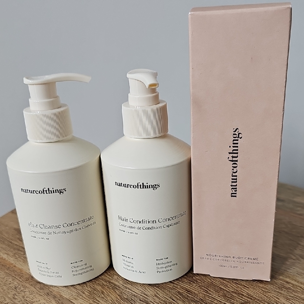 natureofthings Hair Cleanse Concentrate,  & Nourishing Body Cream Set